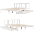 Miniatyrbilde 10 av 11: vidaXL Sengeramme uten madrass hvit 150x200 cm heltre furu