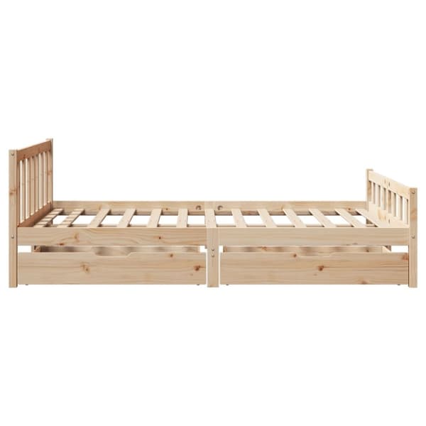 vidaXL Sängram utan madrass 160x200 cm massiv furu