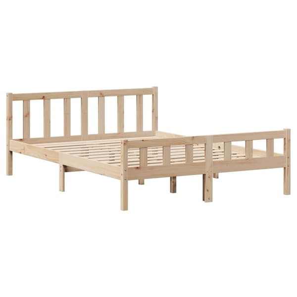 vidaXL Sängram utan madrass 160x200 cm massiv furu