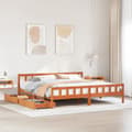 Miniatyrbillede 2 af 11: vidaXL sengeramme uden madras 180x200 cm massivt fyrretræ gyldenbrun