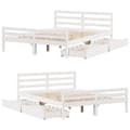 Miniatyrbilde 10 av 11: vidaXL Sengeramme uten madrass hvit 150x200 cm heltre furu