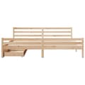 Miniatyrbilde 5 av 11: vidaXL Sengeramme med madrass 200x200 cm heltre furu