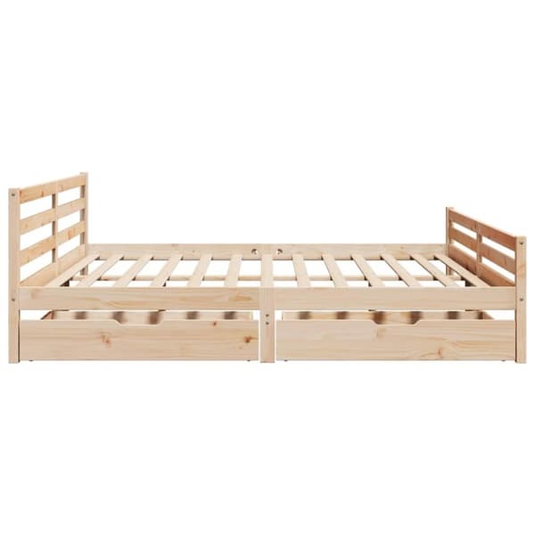 vidaXL Sengeramme med madrass 200x200 cm heltre furu