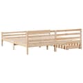 Miniatyrbilde 7 av 11: vidaXL Sengeramme med madrass 200x200 cm heltre furu