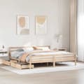 Miniatyrbilde 2 av 11: vidaXL Sengeramme med madrass 200x200 cm heltre furu