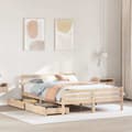 Miniatyrbilde 2 av 11: vidaXL Sengeramme uten madrass 140x190 cm heltre furu
