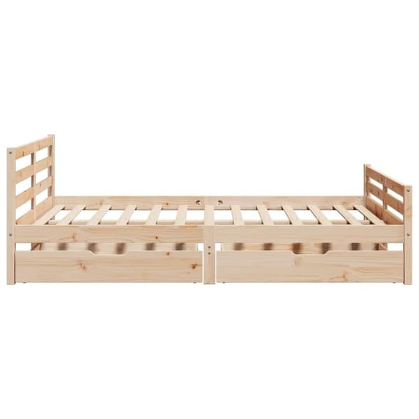 vidaXL sengeramme uden madras 140x190 cm massivt fyrretræ