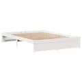 Miniatyrbilde 7 av 11: vidaXL Sengeramme uten madrass hvit 120x200 cm heltre furu