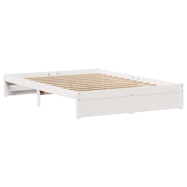 vidaXL Sengeramme uten madrass hvit 120x200 cm heltre furu