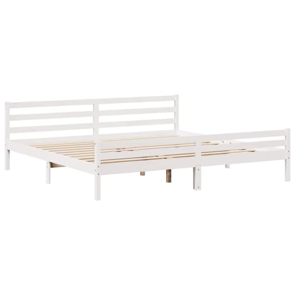 vidaXL Sengeramme uten madrass hvit 180x200 cm heltre furu
