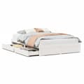Miniatyrbilde 3 av 11: vidaXL Sengeramme uten madrass hvit 140x190 cm heltre furu