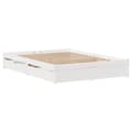Miniatyrbilde 4 av 11: vidaXL Sengeramme uten madrass hvit 140x190 cm heltre furu