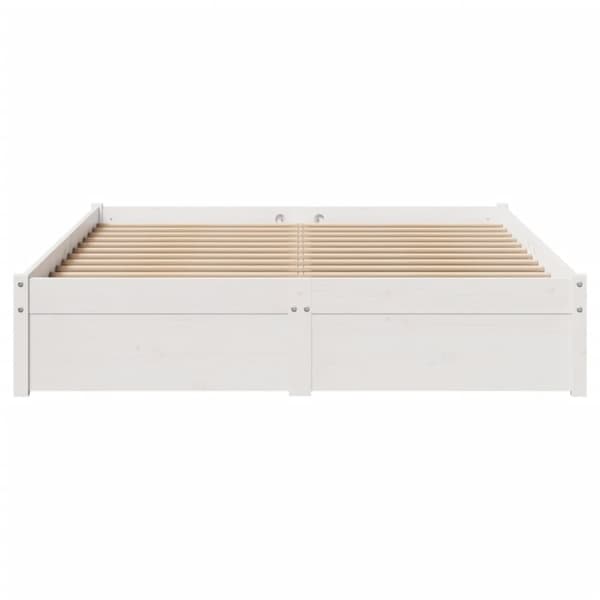 vidaXL Sengeramme uten madrass hvit 140x190 cm heltre furu