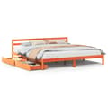 Miniatyrbilde 3 av 11: vidaXL Sengeramme uten madrass voksbrun 180x200 cm heltre furu