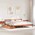 Miniatyrbilde 2 av 11: vidaXL Sengeramme uten madrass voksbrun 180x200 cm heltre furu