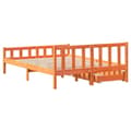 Miniatyrbilde 7 av 11: vidaXL Sengeramme uten madrass brun 150x200 cm heltre furu