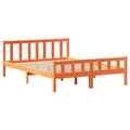 Miniatyrbilde 8 av 11: vidaXL Sengeramme uten madrass brun 150x200 cm heltre furu