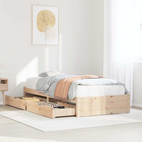 vidaXL sengeramme uden madras 90x190 cm massivt fyrretræ