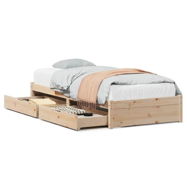 vidaXL sengeramme uden madras 90x190 cm massivt fyrretræ
