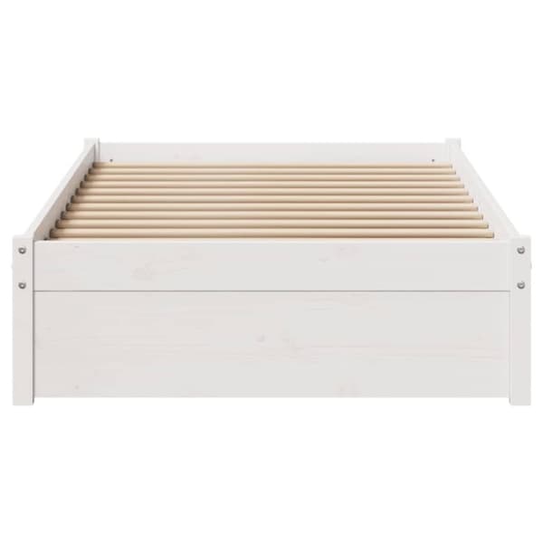 vidaXL sengeramme uden madras 90x190 cm massivt fyrretræ hvid