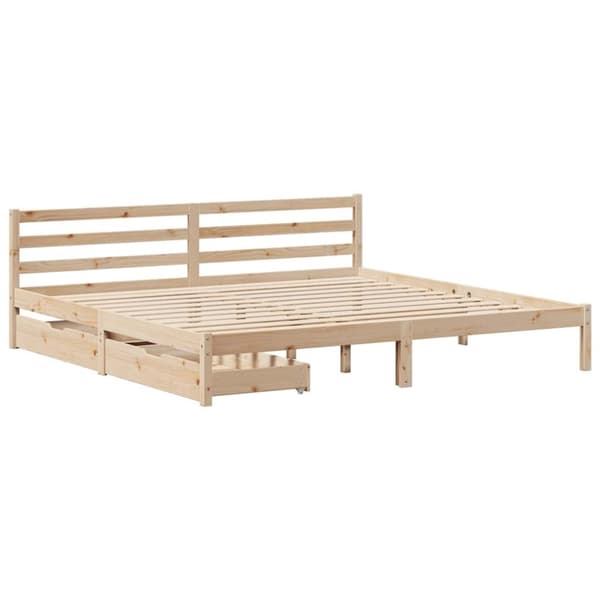 vidaXL sengeramme uden madras 180x200 cm massivt fyrretræ