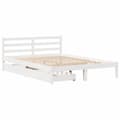 Miniatyrbilde 4 av 11: vidaXL Sengeramme uten madrass hvit 120x190 cm heltre furu