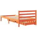 Miniatyrbilde 7 av 11: vidaXL Sengeramme uten madrass voksbrun 75x190 cm heltre furu