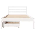 Miniatyrbilde 5 av 11: vidaXL Sengeramme uten madrass hvit 90x200 cm heltre furu