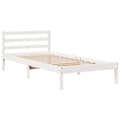 Miniatyrbilde 8 av 11: vidaXL Sengeramme uten madrass hvit 90x200 cm heltre furu