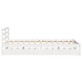 Miniatyrbilde 6 av 11: vidaXL Sengeramme uten madrass hvit 140x200 cm heltre furu