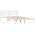 Miniatyrbilde 8 av 11: vidaXL Sengeramme uten madrass hvit 140x200 cm heltre furu