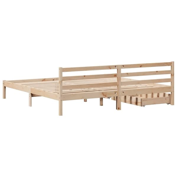 vidaXL Sänky ilman patjaa 200x200 cm täysi mänty
