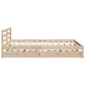 Miniatyrbilde 6 av 11: vidaXL Sengeramme med madrass 200x200 cm heltre furu