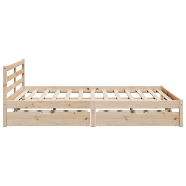 vidaXL Sengeramme med madrass 200x200 cm heltre furu