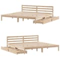 Miniatyrbilde 10 av 11: vidaXL Sengeramme med madrass 200x200 cm heltre furu