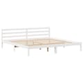 Miniatyrbilde 8 av 11: vidaXL Sengeramme med madrass hvit 200x200 cm heltre furu