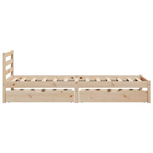 vidaXL Sängynrunko ilman patjaa 90x190 cm täysi mänty