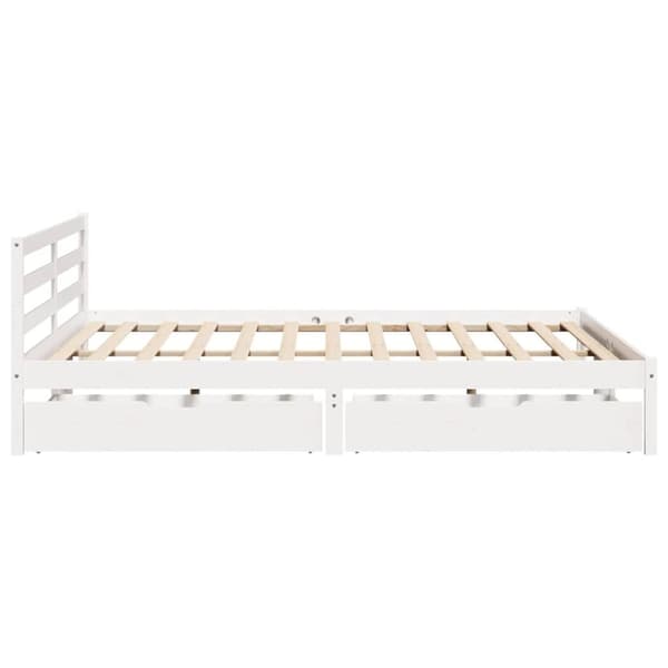 vidaXL Sengeramme uten madrass hvit 180x200 cm heltre furu