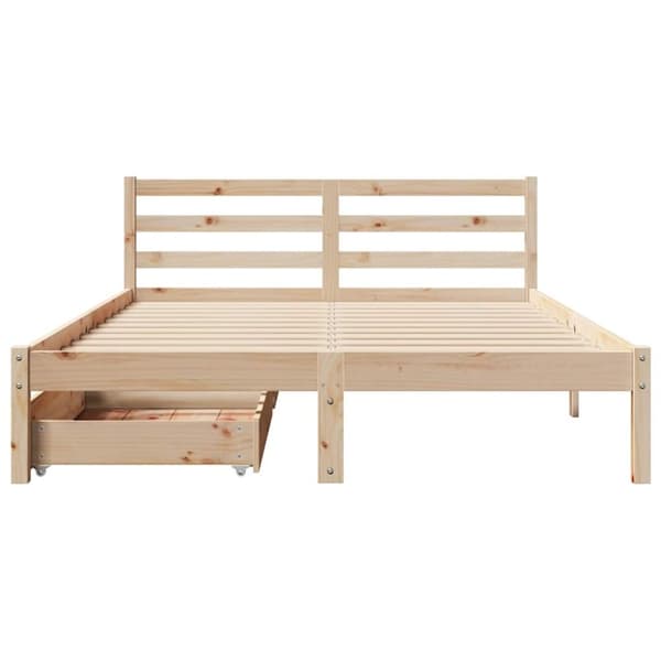 vidaXL Sengeramme uten madrass 140x190 cm heltre furu
