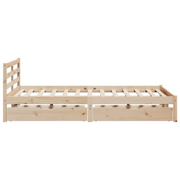 vidaXL Sengeramme uten madrass 140x190 cm heltre furu