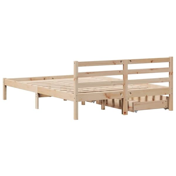 vidaXL Sengeramme uten madrass 140x190 cm heltre furu
