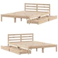 Miniatyrbilde 10 av 11: vidaXL Sengeramme uten madrass 140x190 cm heltre furu