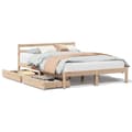 Miniatyrbilde 1 av 11: vidaXL Sengeramme uten madrass 140x190 cm heltre furu
