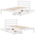 Miniatyrbilde 10 av 11: vidaXL Sengeramme uten madrass hvit 90x190 cm heltre furu