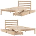 Miniatyrbilde 10 av 11: vidaXL Sengeramme uten madrass 90x190 cm heltre furu