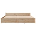 Miniatyrbilde 5 av 11: vidaXL Sengeramme uten madrass 160x200 cm heltre furu