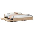 Miniatyrbilde 1 av 11: vidaXL Sengeramme uten madrass 160x200 cm heltre furu