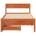 Miniatyrbilde 5 av 11: vidaXL Sengeramme uten madrass voksbrun 100x200 cm heltre furu