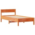 Miniatyrbilde 6 av 11: vidaXL Sengeramme uten madrass voksbrun 100x200 cm heltre furu