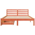 Miniatyrbilde 5 av 11: vidaXL Sengeramme uten madrass voksbrun 120x190 cm heltre furu